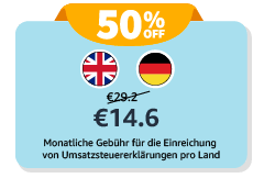 -50%, 14.6€/month; DE and UK